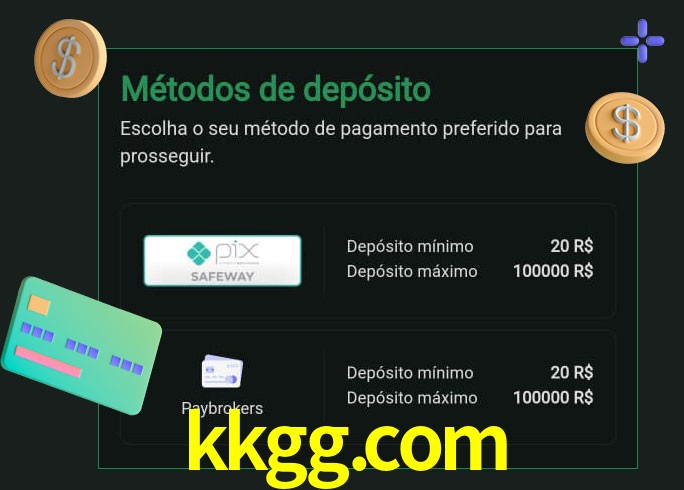 O cassino kkgg.com oferece uma grande variedade de métodos de pagamento